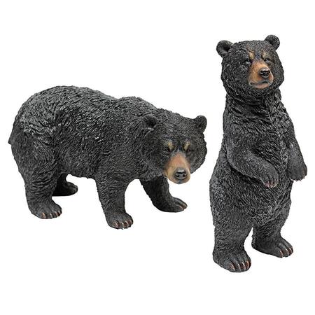 Design Toscano Walking and Standing Black Bear Statues: Set of Two QM924217